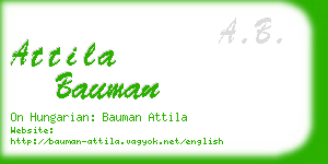 attila bauman business card